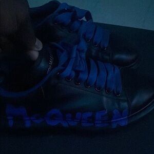 Alexander McQueen Black and Blue Sneakers